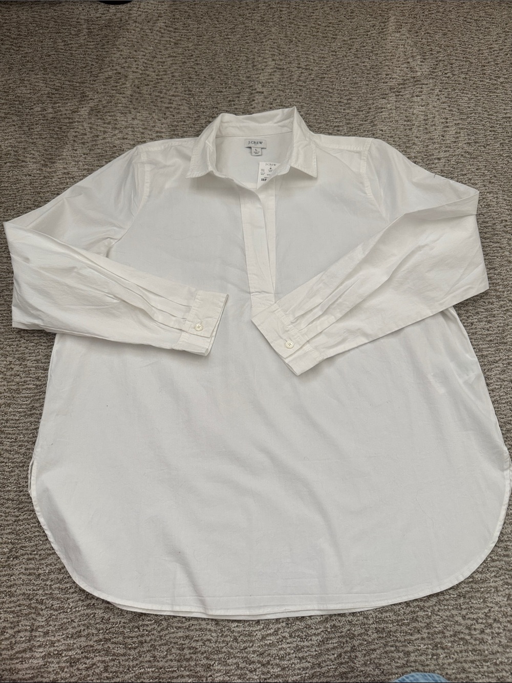 J. crew Factory white popover top L